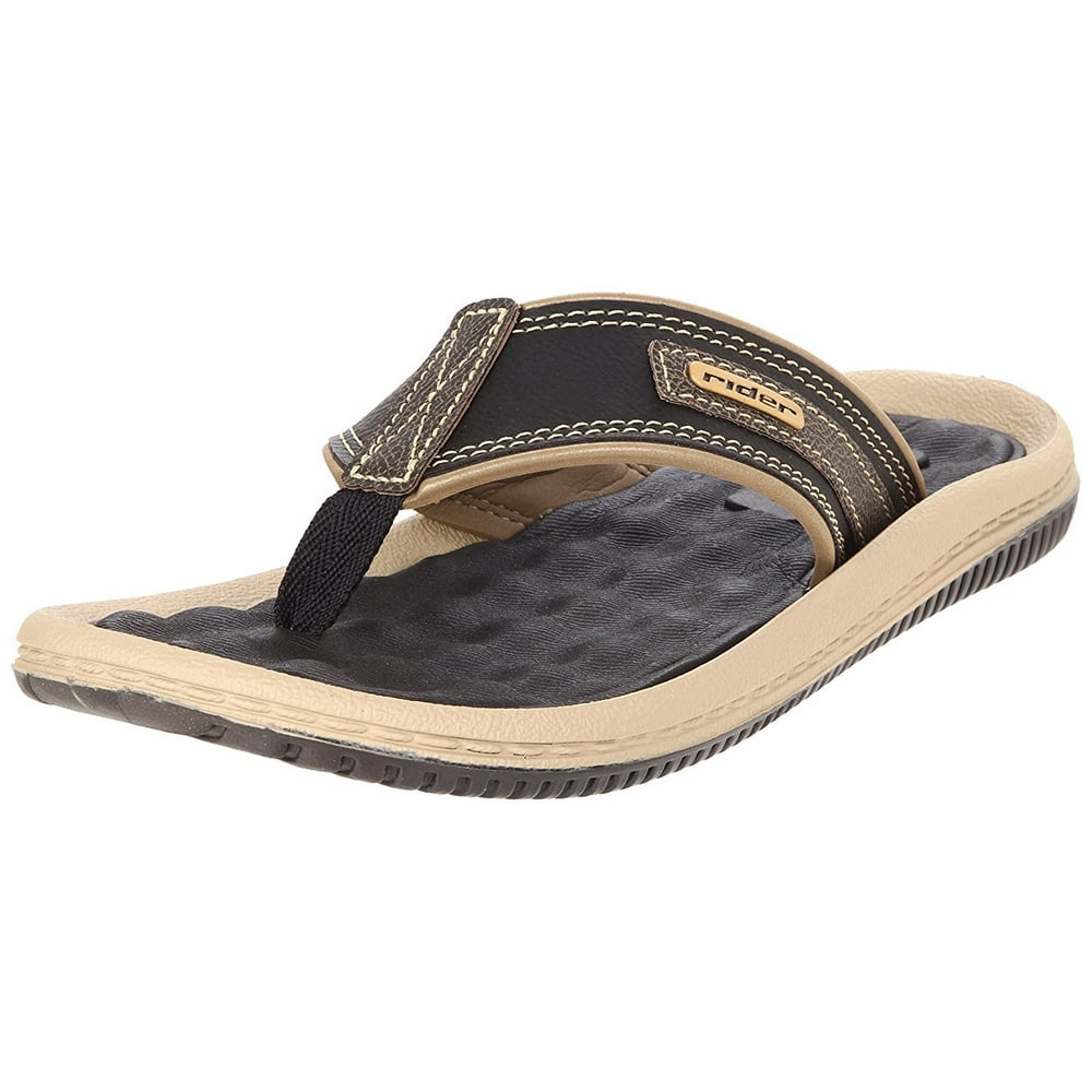 Rider Mens Rider Men's Dunas II N80061 Thong Sandal, Black/Beige, 11 M US