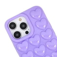 thumbnail image 4 of Funda compatible con iPhone 16 Pro para mujer, diseño de corazón de burbujas 3D, diseño kawaii, ideal para iPhone 16 Pro de 6,3 pulgadas, transparente., 4 of 8