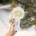 thumbnail image 2 of Desk Fan VibHome Handheld Fans Handheld Fan Compact Lightweight Portable 8 Blades Outdoor Pocket Fan USB Rechargeable 3-speed Variable High Capacity 1266mAh Variable Angle, 2 of 7
