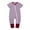 Burgundy, variant on IROINNID Discount Cotton Neutral Onesies Baby Boys Girls Cute Stripe Pattern Short Sleeve Double Zipper Romper Jumpsuit,Burgundy
