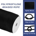 thumbnail image 3 of Cuerda trenzada de polipropileno de 3/16 pulgadas, cuerda de nylon de 400ft, cordón de utilidad hueco para cuerda de ropa, acampada, senderismo, exterior, negro, 3 of 6