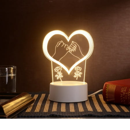 

TANGNADE USB Acrylic 3D Night Light Lamp Home Outdoor Landscape Decoration Gifts