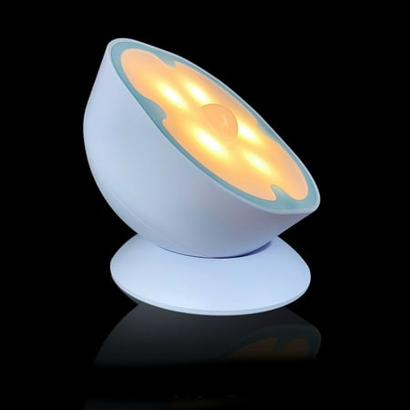 

Usb Charging Led Motion Sensor Night Light 360 Degree Rotating Bathroom Wall Cabinet Table Lamp