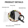 thumbnail image 4 of Baseball Set of 2pcs PU Leather Round Suitcase Tags with Privacy Cover and Name ID Tag - Ideal for Travel Luggage, Handbags, Backpacks, School Bags, 4 of 6
