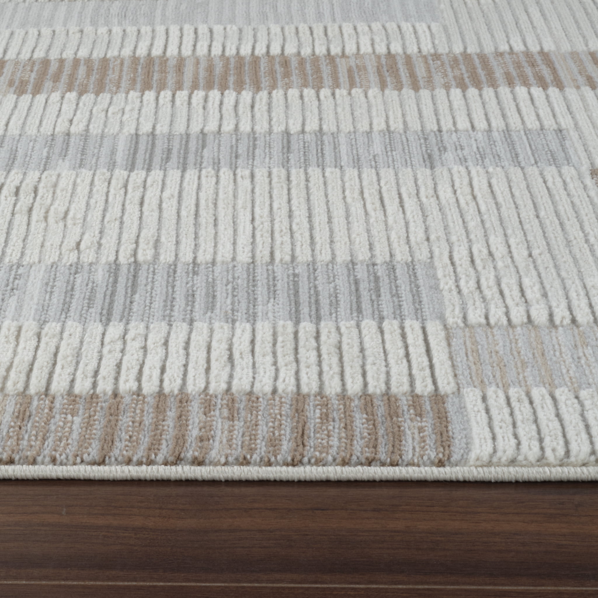 Rug Branch Nomad Abstract Indoor Area Rug, Beige Brown, Modern - Living Room, Bedroom, Dining Room, and Kitchen