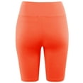 thumbnail image 3 of A2Y Women's Running Exercise High Waisted Bike Cotton shorts Neon Orange 2XL, 3 of 5