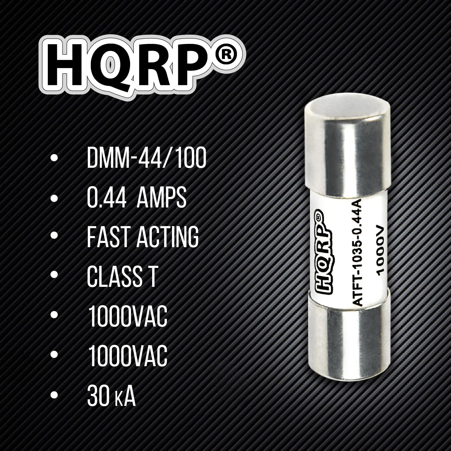 HQRP 5-Pack DMM-44/100 Fast-Acting Digital Multimeter Fuse 440mA 1000V Replacement for Bussmann DMM-B-44/100, DMM-44/100-R, LITTELFUSE Flu-44/100 Compatible with DMM Fluke, Brymen, Klein, Agilent