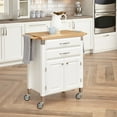 thumbnail image 5 of Homestyles Dolly Madison Wood Rolling Kitchen Cart in Off White, 5 of 5