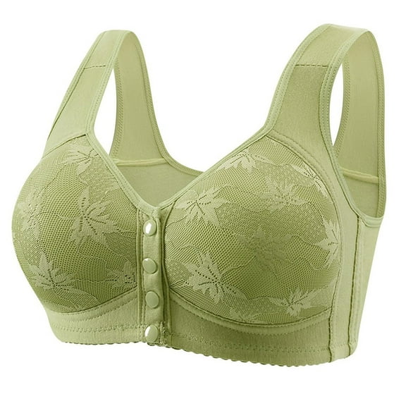 Daisy Bras for Older Women Front Closure Wireless Push Up Bras Everyday Wirefree Comfortable Sleep Bras