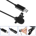 thumbnail image 2 of CUITING 1 Ensemble Microphone Professionnel USB Clip sur Micro Lavalier Câble de 2m, 2 of 15