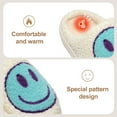 thumbnail image 3 of Retro Plush Happy Face Slippers for Women Men Comfy Warm Thick Sole House Slippers for Winter Indoor Outdoor Fluffy Slides Slippers, 3 of 5