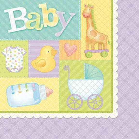 Baby Shower 'Pastel Patchwork' Small Napkins (16ct)