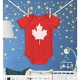 thumbnail image 3 of Shop4Ever Canada Maple Leaf Baby's Bodysuit Infant Cotton Romper 18 Months Red, 3 of 5