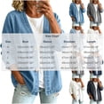 thumbnail image 3 of Edvintorg Jean Jacket Women Long Sleeve Loose Casual Button Down Denim Coat with Pocket Womens Fashion Light Blue XL, 3 of 8