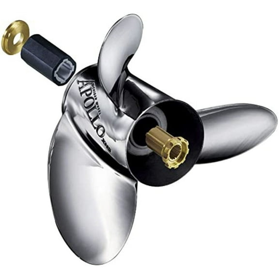 Michigan Wheel 993042 Apollo A-Series 3-Blade Stainless Steel Propeller - RH, 14-3/8" Diameter x 15" Pitch
