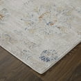 thumbnail image 3 of Feizy Pasha Transitional Floral & Botanical, Taupe/Ivory/Blue, 2' x 3' Accent Rug Stain Resistant Pet & Kid Friendly Bohemian & Eclectic Distressed Floor Rug for Living room Bedroom, 3 of 9