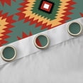 thumbnail image 4 of Feelyou Western Aztec Cowgirl Blackout Curtains Set of 2 (52x84 Each) for Adult, Green Abstract Plaid Window Curtains, 4 of 6