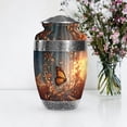 thumbnail image 7 of JAGASY Orange Butterfly Urn for Ashes Adult male & Female - Grey Large Urn for Ashes for Women - Orange Leaf Cremation Urns for Girl - Memorial Urn for Father & Mother - ( 10 Inch ), 7 of 7