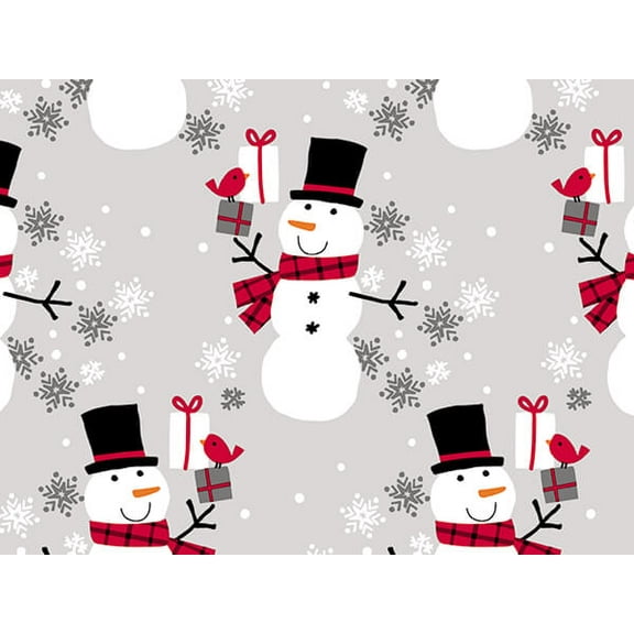 Pack of 1, Frosty Flakes Wrapping Paper 24" x 833', Full Ream Roll for Celebration, Party, Holiday, Birthday and Events, Made in USA
