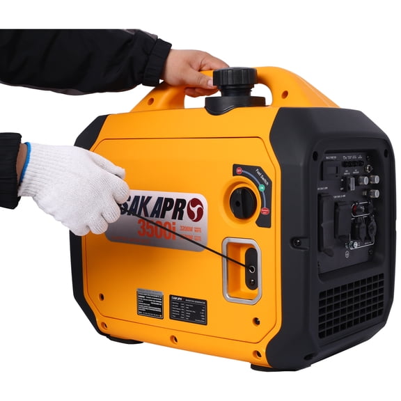 3500 Watt Portable Inverter Generator Gas Powered EPA Compliant with CO Sensor Clean Pure Sine Wave Power for Home Backup Camping RV Trailer