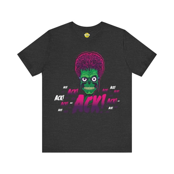 Halloween Mars Attacks! Alien Short Sleeve T-Shirt - Retro Sci-Fi Movie Tee