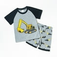 thumbnail image 2 of Hessimy Toddler Boy Summer T Shirt Shorts Outfits Short Sleeve Tee Tops Clothes Set(Grey,2-3 Years), 2 of 7