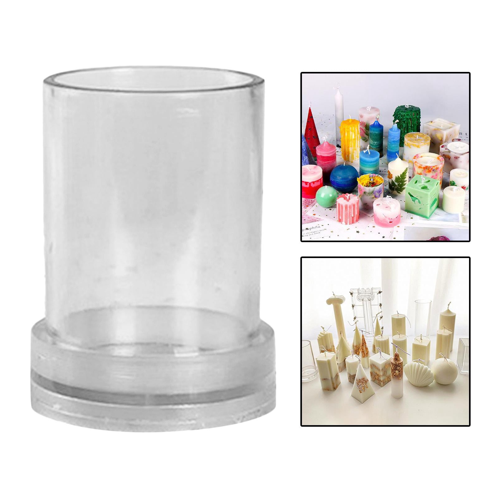 FVDPWYE 2 Pieces Plastic Candle Mold for Candle Making Candle Making Molds DIY Soap