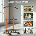 thumbnail image 6 of SogesPower Power Tower Dip Station 65"~83"H Adjustable Pull up Bar for Home Gym Strength Training Fitness Excercise Equipment, Orange, 6 of 9
