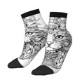 thumbnail image 3 of Salouo Intricate Cat Mandala Pattern Unisex Middle Tube Socks,Middle-Finger Knee High Socks Over The Calf Tube Stocking Crew Stockings for Women and Men Tube Socks, 3 of 8
