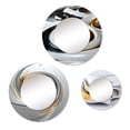 thumbnail image 2 of Designart "Abstract Minimalism in Black, Yellow, and White II" Abstract Round Mirror Set of 3 - Modern Gold Hallway Round Mirror Wall Decor Set, 2 of 5