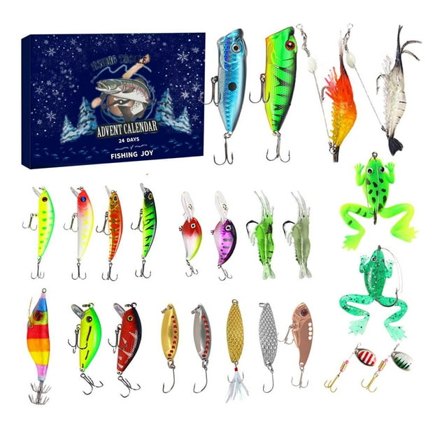 Advent Calendar 2023 Fishing Lures Box Christmas Surprise For
