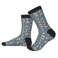thumbnail image 2 of Sigee French Bulldog Yoga for Contrast Design Crew Soft Moisture-Wicking Socks Crew Casual Athletic Stretchy Loose Socks, 2 of 7