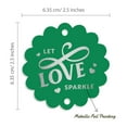 thumbnail image 6 of Inkdotpot Silver Foil Paper Hang Tags Let Love Sparkle Wedding Favor Tags 50 Piece, 6 of 7