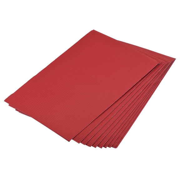 Corrugated Paper Sheets 25pcs 11.69-inch x 8.27-inch Red Cardboard for DIY Craft