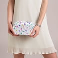 thumbnail image 6 of 6.5x2.5x4 In Printed Makeup Bag Organizer with 5 Compartments Travel Toiletry Pouch Bag Simple Shapes and Lines, 6 of 6
