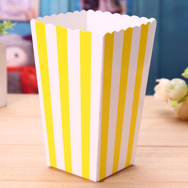 Cajas de palomitas de maíz para dulces 24 Uds Ehuebsd amarillo