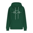 thumbnail image 4 of Cute Heart Hoodies for Women Plus Size Fleece Pullover Drawstring Oversized Sweatshirts Teen Girls Casual Loose Fit Long Sleeve Tops Fall Winter Fashion Sweaters Outfits with Pocket, 4 of 6