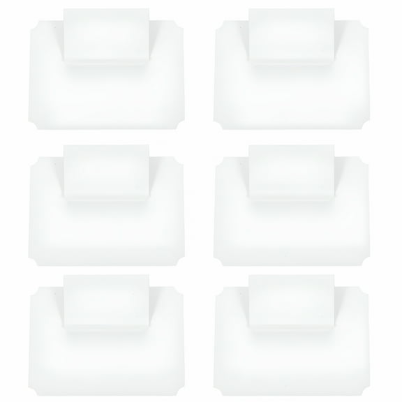 LAMIRO 8 Pcs Removable Basket Label Holder Storage Box Hanging (No. 5-square Style-matte White) 8pcs Bin Labels Tag