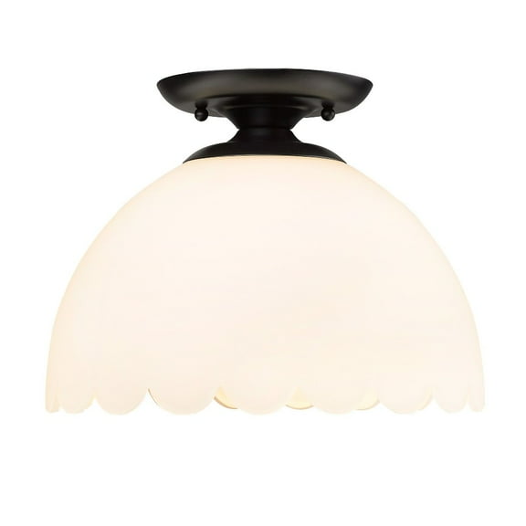 Golden Lighting Dorinda 1-light Semi-Flush Mount in Matte Black