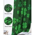 thumbnail image 3 of St. Patrick's Day Kitchen Curtains Spring Green Shamrock Grass Lucky Cafe Short Curtains for Bathroom Blackout Window Curtain Grommet Small Window Treatment Drapes for Bedroom Living Room 27.5"x39"x2, 3 of 9