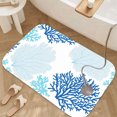 thumbnail image 2 of Blue Beach Luxury Flannel Bathroom Mats 16x24, Beach Coastal Extra Soft and Absorbent Non-Slip Shower Rug for Bathroom Floor, 2 of 9