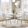 thumbnail image 6 of 31.5" Round Dining Table for 2-4 People, Tulip Pedestal Dining Table with All-Metal Construction, Dining Table for Office, Living Room, Apartment Studio, 6 of 6
