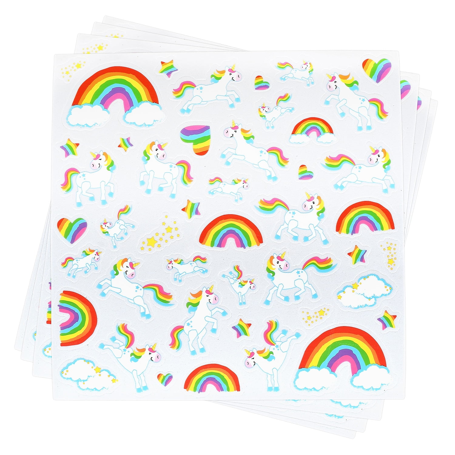 READY 2 LEARN Foam Stickers - Unicorns and Rainbows - 180 Per Pack - 3 Packs