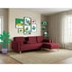 thumbnail image 1 of Sala Modular Reversible Makora Tyson Con Memory Foam, Color Rojo, Lino Respaldo Reclinable De 3 posiciones., 1 of 10