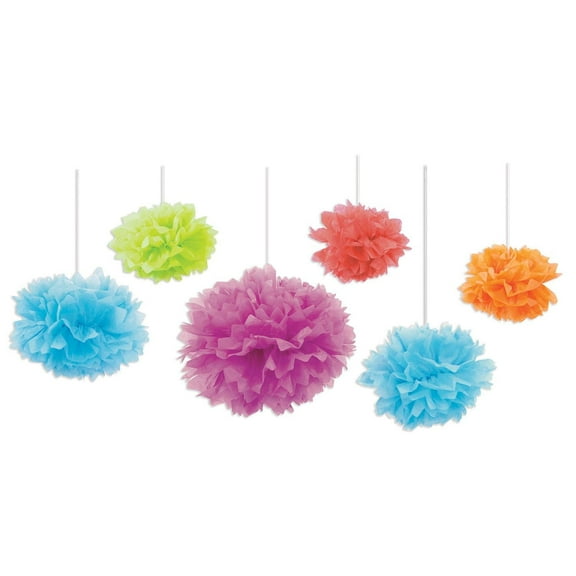 Beistle Tissue Fluff Balls Assorted Colors (Case of 36)