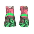 thumbnail image 7 of Logiee Neon Desert Moon Print Summer Dresses for Women,Beach Sleeveless Flowy Pocket Tshirt Tank Sundresses,Women's Sleeveless Dress, 7 of 7