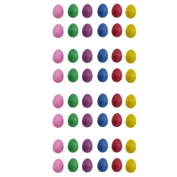 48 Piezas de Huevo de Plástico Juego 6, Huevos Maracas Musical Percusión Instrumentos de Percusión Infantil Juguetes de Ritmo para Niños