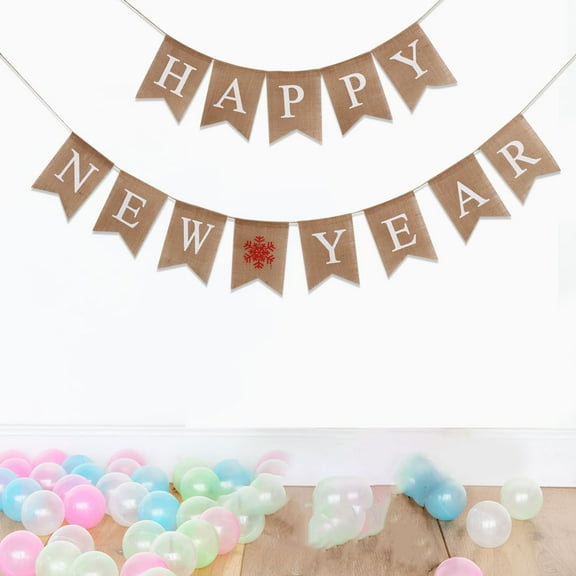 WEAVILUX Happy New Year Bunting Multi Color Perfect Party Embellishment