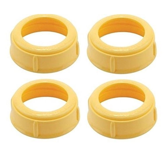 4 Pack - Medela Bottle Nipple Collars Rings New! For Slow or Medium Flow Wide Base (4 Collars)