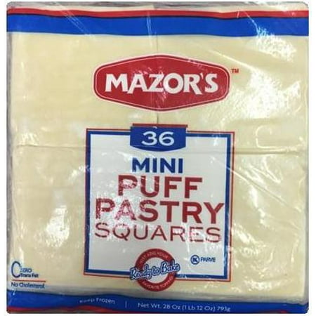 Mazors 40060 Mini Puff Pastry Squares 36